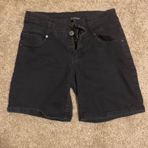 black shorts